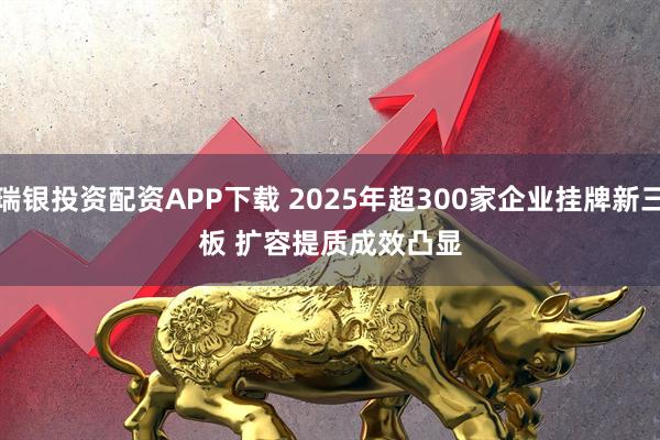 瑞银投资配资APP下载 2025年超300家企业挂牌新三板 扩容提质成效凸显