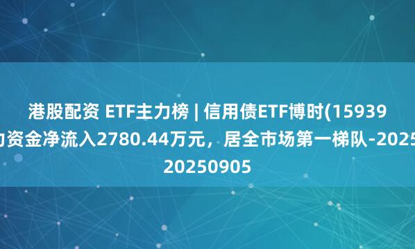 港股配资 ETF主力榜 | 信用债ETF博时(159396)主力资金净流入2780.44万元，居全市场第一梯队-20250905